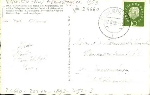 Ak Günne Möhnesee in Westfalen, Panorama