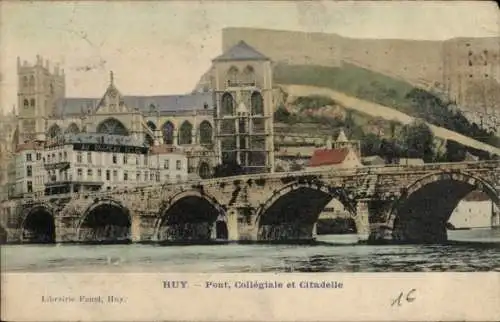 Ak Huy Wallonien Lüttich, Pont, Collegiale, Citadelle
