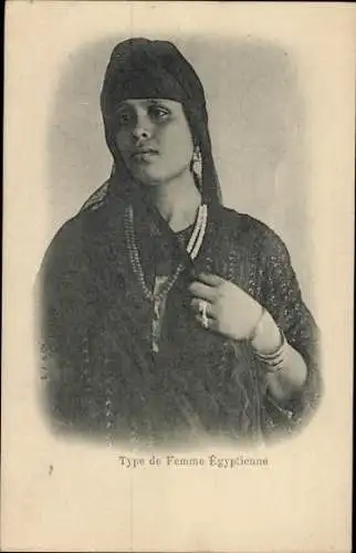 Ak Ägypterin, Frau in ägyptischer Volkstracht, Portrait