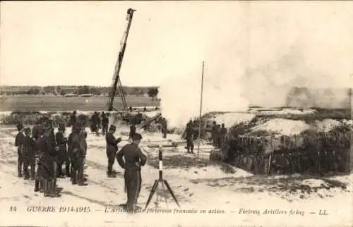 Ak Französische Festungsartillerie im Einsatz, Krieg 1914-1915