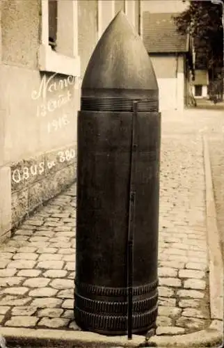 Ak Kriegstrophäe, Kriegsbeute, Blindgänger