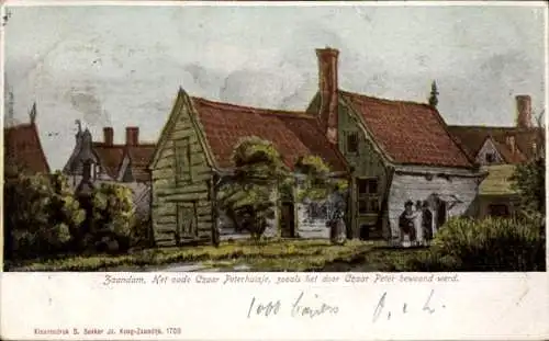 Ak Zaandam Zaanstad Nordholland, Zar Peter Haus