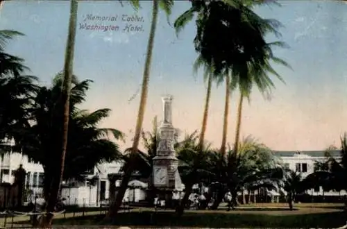 Ak Washington USA, Ehrenmal, Palmen, Washington Hotel