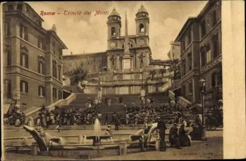 Ak Roma Rom Lazio, Trinità dei Monti