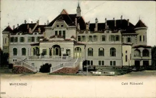 Ak Mariánské Lázně Marienbad Region Karlsbad, Café Rübezahl