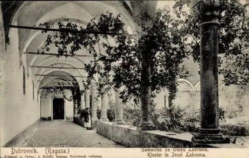 Ak Ragusa Dubrovnik Kroatien, Kloster in Insel Lakroma