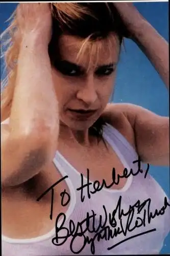 Ak Schauspielerin Cynthia Rothrock, Portrait, Autogramm