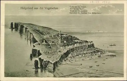 Ak Nordseeinsel Helgoland, Gesamtansicht