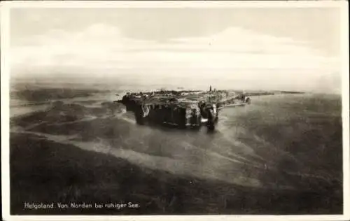 Ak Nordseeinsel Helgoland, Blick von Norden, Fliegeraufnahme