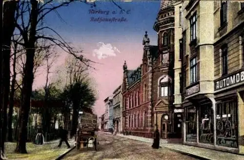 Ak Hamburg Harburg, Rathausstraße, Fahrrad und Automobilgeschäft