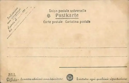 Ak Junge Frau in orangenfarbenen Kleid, Blumenwiese, Blumen