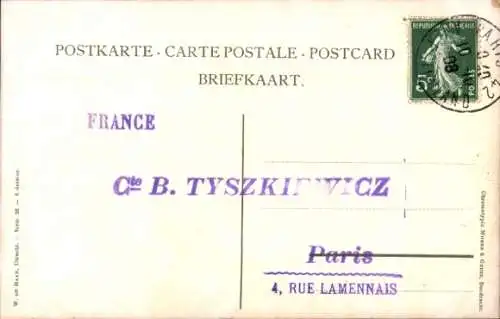 Künstler Ak Gerstenhauer, Junge mit einer Katze auf der Schulter