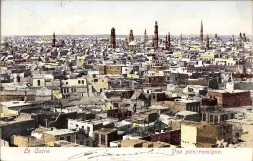 Ak Kairo Ägypten, Panoramablick, Totalansicht der Stadt, Türme