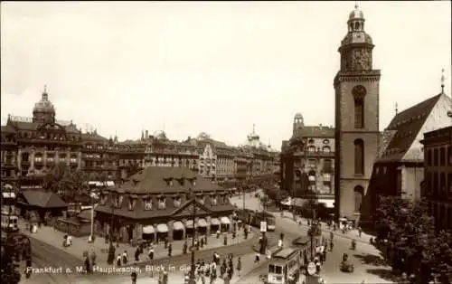 Ak Frankfurt am Main, Hauptwache, Zeil