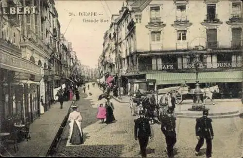 Ak Dieppe Seine Maritime, Grande Rue