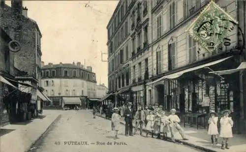 Ak Puteaux Hauts de Seine, Rue de Paris