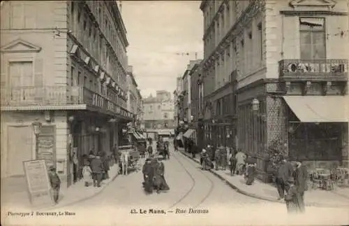 Ak Le Mans Sarthe, Rue Dumas