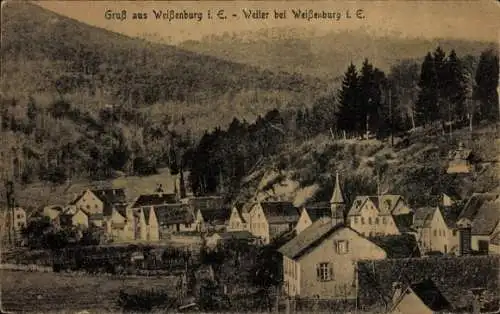 Ak Villé Weiler Elsass Bas Rhin, Panoramaansicht von Ortschaft