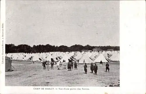 Ak Mailly le Camp Aube, Camp de Mailly, vue d'une partie des Tentes
