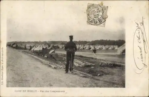 Ak Mailly le Camp Aube, Camp de Mailly, vue des Campements