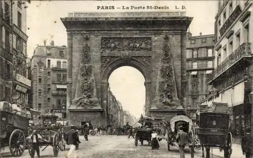 Ak Paris X, La Porte Saint Denis
