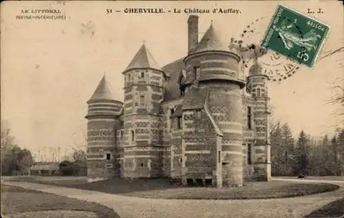 Ak Oherville Seine Maritime, Schloss Auffay