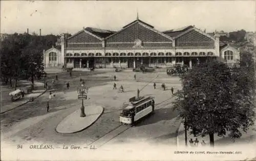 Ak Orléans Loiret, Bahnhof