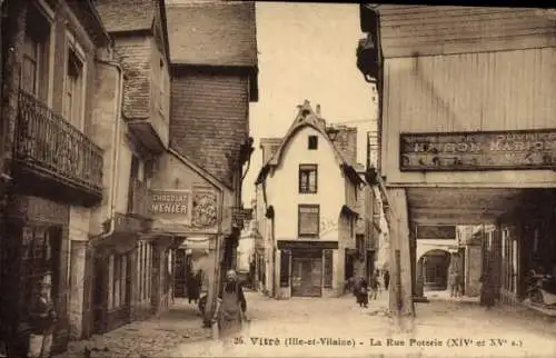Ak Vitré Ille-et-Vilaine, Rue Poterie