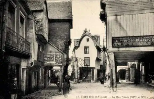 Ak Vitré Ille-et-Vilaine, Rue Poterie