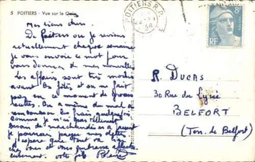 Ak Poitiers Vienne, Panorama