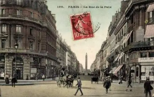 Ak Paris I Louvre, Rue de la Paix