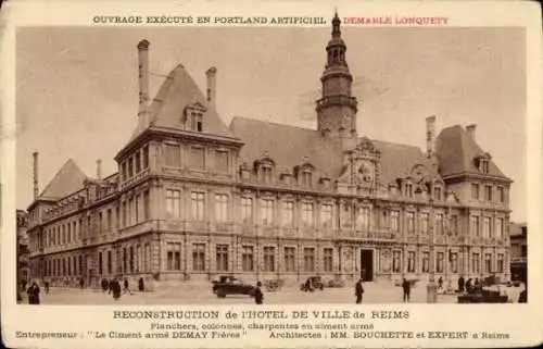 Ak Reims-Marne, Rathaus