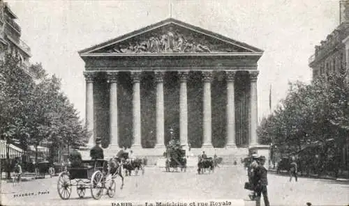 Ak Paris VIIIe Élysée, Madeleine-Kirche, Rue Royale