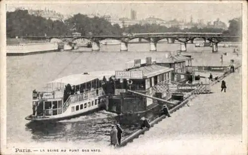 Ak Paris VI, Seine an der Pont des Arts