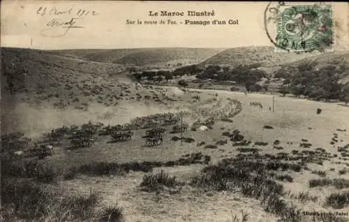 Ak Fez Fez Marokko, Passage eines Passes