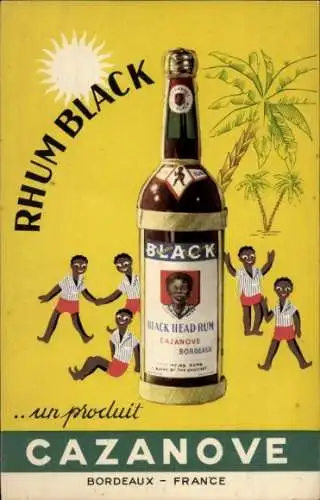 Ak Bordeaux-Gironde, Schwarzer Rum, Cazanove, Black Head Rum
