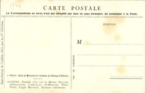 Künstler Ak Duval, C., Angers Maine et Loire, Automobile Circuits, Großstadt am Maine