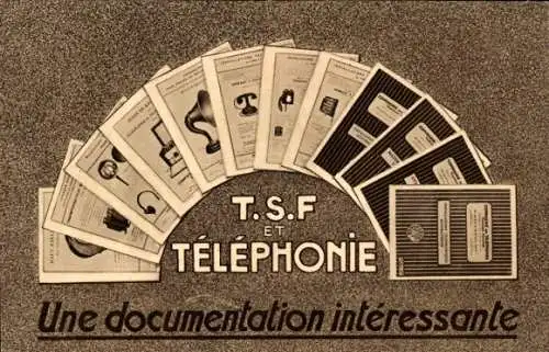Ak Reims Marne, T.S.F. et Telephonie, documentation interessante, Cie des Telephones Thomson-Houston