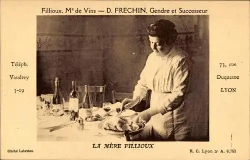 Ak Lyon Rhône, Fillioux, de Vins, d.Frechin, Gendre et Successeur, Rue Duquesne