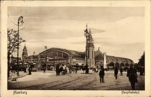 Ak Hamburg Mitte St. Georg, Hauptbahnhof