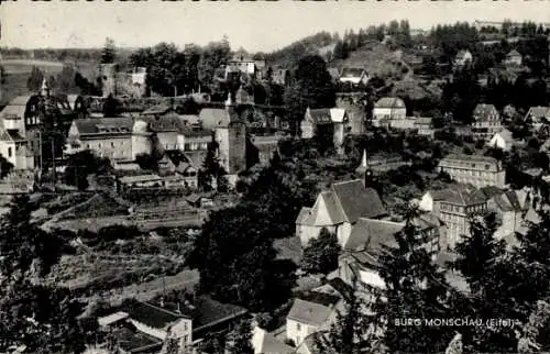 Ak Monschau Montjoie in der Eifel, Teilansicht, Burg Monschau