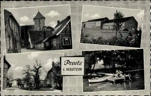 Ak Preetz in Holstein, Teilansichten, Steg