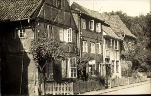 Foto Ak Eutin in Ostholstein, alte Fachwerkhäuser