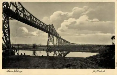 Ak Rendsburg in Schleswig Holstein, Hochbrücke