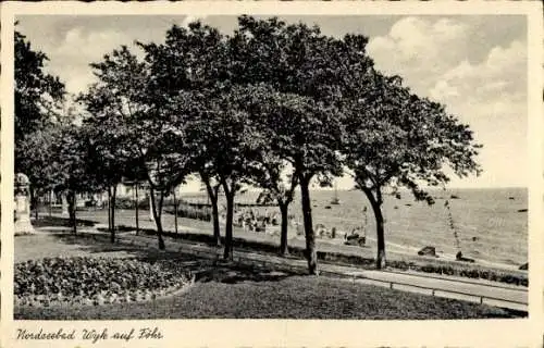 Ak Wyk auf Föhr Nordfriesland, Teilansicht, Strand