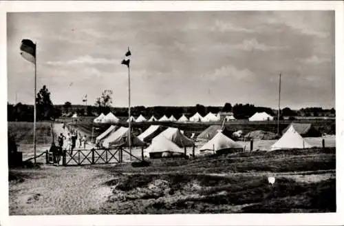 Ak Lenste Grömitz in Ostholstein, Strand, Restaurant Zur Düne, Zeltplatz