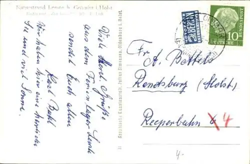 Ak Lenste Grömitz in Ostholstein, Strand, Restaurant Zur Düne, Zeltplatz