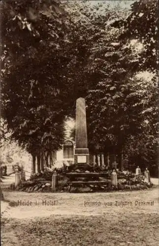Ak Heide in Holstein, Heinrich von Zütphen-Denkmal