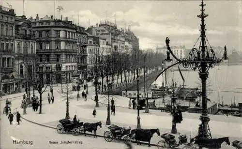 Ak Hamburg Mitte Neustadt, Neuer Jungfernstieg