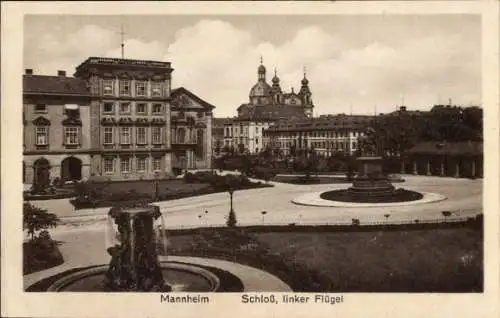 Ak Mannheim in Baden, Schloss, linker Flügel